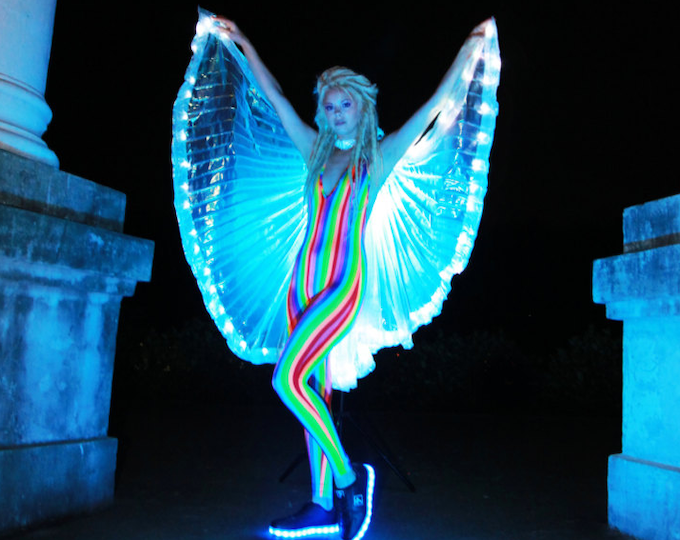FESTIVAL Wings LED Dance Wings knee Length CUSTOM Made per Order Etsy