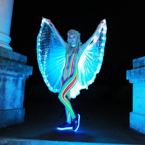 Alas de baile LED para festivales - Hasta la rodilla. Fabricadas a medida por pedido, hasta 2 semanas. ¡Lea la descripción completa del artículo antes de comprar!