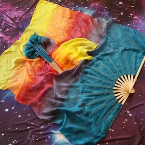 Silk Veil Fans Saturn pair Custom made by Lunarwear approx 2 weeks *please read details*