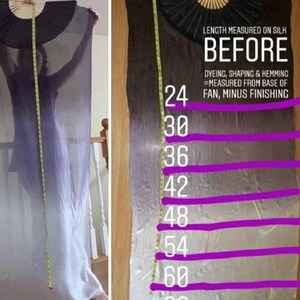 Paire de ventilateurs Silk Flow, néon UV Blacklight Glow Prism. CUSTOM teint à la main sur commande. Veuillez lire tous les détails de l'article avant l'achat ! image 11