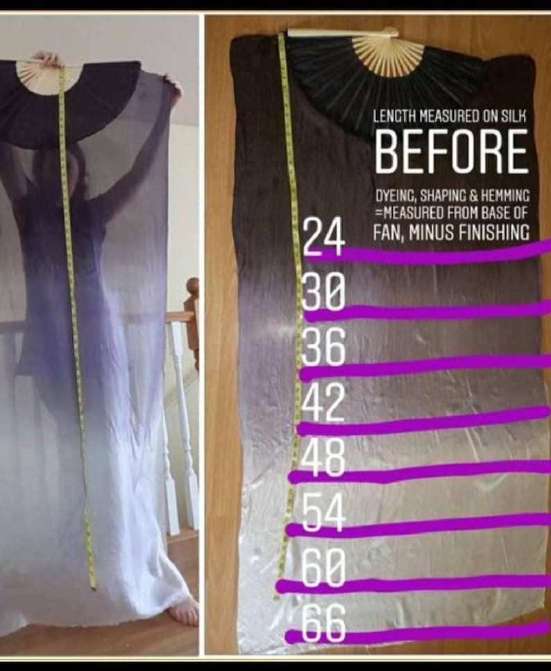 Paire de ventilateurs Silk Flow, néon UV Blacklight Glow Prism. CUSTOM teint à la main sur commande. Veuillez lire tous les détails de l'article avant l'achat ! image 11