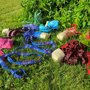 Rope Dart Silky Brocade Satin. Hand made, 7.5oz weight head, noose wrist loop. Please read Item Details