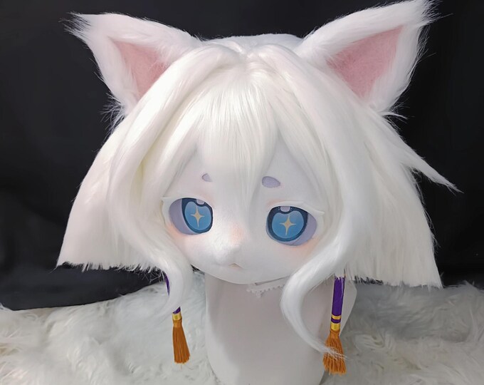 Kenomo White Cat Prop Fursuit Kigurumi Furry Fursona Costumes Furries