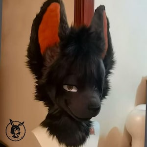Night Wolf Fursuit Head,Cosplay Kenomo Furhead,Theme Party,Furry Fursona Mask,Fursuit Premade,Fursuit Fan,Fursuit Accessories