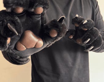 Long arm kigurumi paws with pads - fursuit furry KIG ver Slimming claw - Perfect for your own clothes - Accept customization