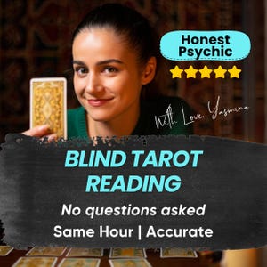 Lectura de tarot a ciegas, lectura psíquica, predicciones futuras el mismo día y la misma hora, lectura clarividente honesta.
