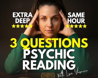 Detailed 3 Questions Psychic Reading, Intuitive Tarot Love, Career & Life Guidance, Psychic Advice