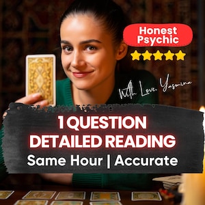 Detailed One Question Tarot Reading, Accurate Insights Love Career Reading, Same Hour Yes or No Reading, Psychic Medium Clairvoyant Reading