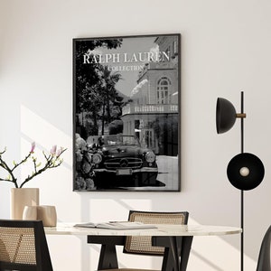 Ralph Lauren Poster Fashion Magazine Wall Art, Vintage House Print, Luxury Car Wall Art, Magazine Cover Old Ralph Lauren Physical Wall Art