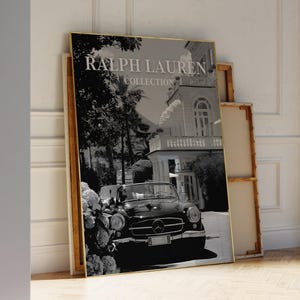 Ralph Lauren Poster, Fashion Magazine Print, Vintage Fashion Magazine Wall Art Retro Car Luxury House Print, Old Ralph Digital Download