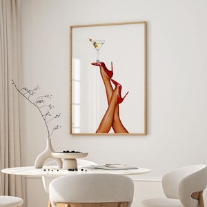 Red Heels Poster, Red Poster, Heels Print, Trendy Print, Trend Leg Poster, Physical Wall Art