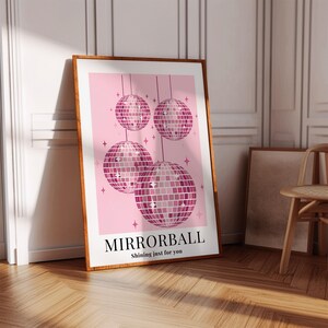 Mirrorball Poster, Mirror ball Poster, Mirroball print, Mirrorball Wall Art