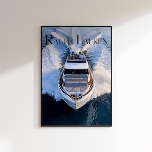 Fashion Magazine Poster, Vintage Fashion Magazine Poster, Retro Fashion Canvas Art, Luxury Fashion Print Old Ralph Lauren Digital Wall Art