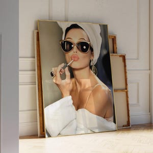 Audrey Hepburn Poster, Audrey Hepburn Print, old hollywood art, audrey hepburn Wall Art, vintage movie Print, cinema poster, luxury fashion