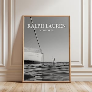Fashion Magazine Poster, Vintage Fashion Magazine Poster, Retro Fashion Art, Luxury Fashion Print, Old Ralph Lauren, Physical Wall Art