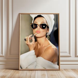 Audrey Hepburn Poster, Audrey Hepburn Print, old hollywood art, audrey hepburn Wall Art, vintage movie Print, cinema poster, luxury fashion