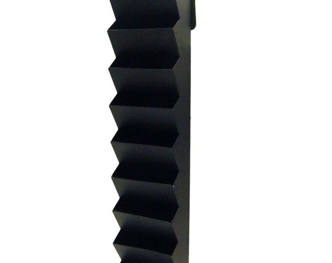 Vintage Black Metal Vertical Wall Organizer / Literature Rack Etsy