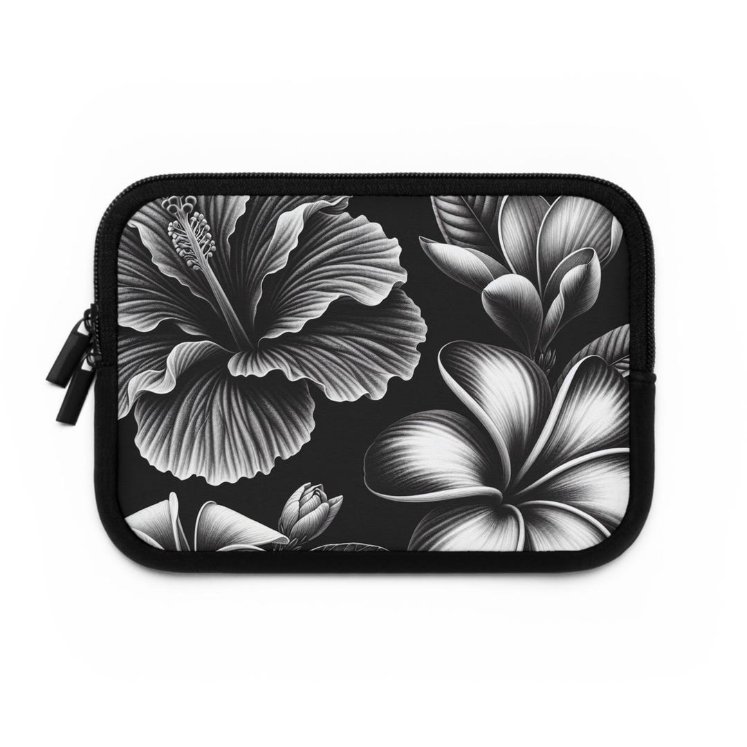 Laptop Sleeve Black Floral