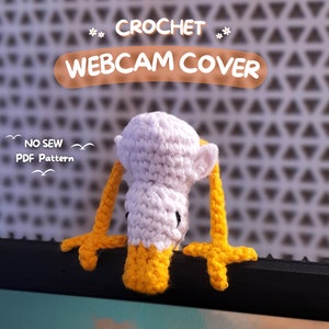 Crochet Seagull Webcam Cover Pattern | Seagull Amigurumi Tutorial No Sew Amigurumi Seagull Tutorial Crochet Seagull Pattern | Usterm Crochet