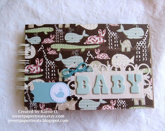 Modern Baby BOY Mini Scrapbook - 20 pages