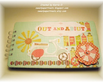 Out and About Mini Scrapbook with 10 decorated pages