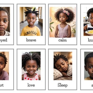 24 Emotion Flashcards for Toddlers | Printable Montessori Materials | Feelings Kids Learning Cards | Emotional Intelligence (Digital)