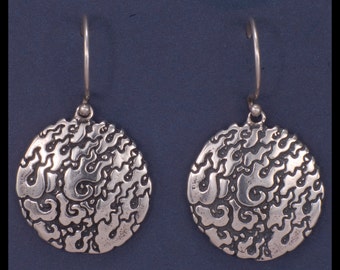 TIBETAN FIRE WHEEL- Earrings- Sterling Silver