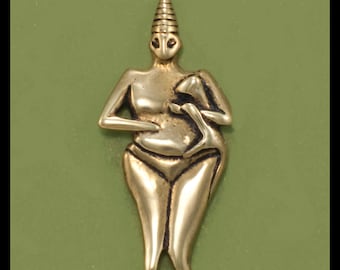 DIOSA GATO DE ANATOLIA - Colgante - Bronce