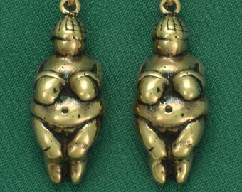 VENUS DE WILLENDORF ~ Bronce ~ Pendientes