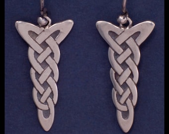 Celtic CHI RHO KNOTS- Pendientes- Plata de ley
