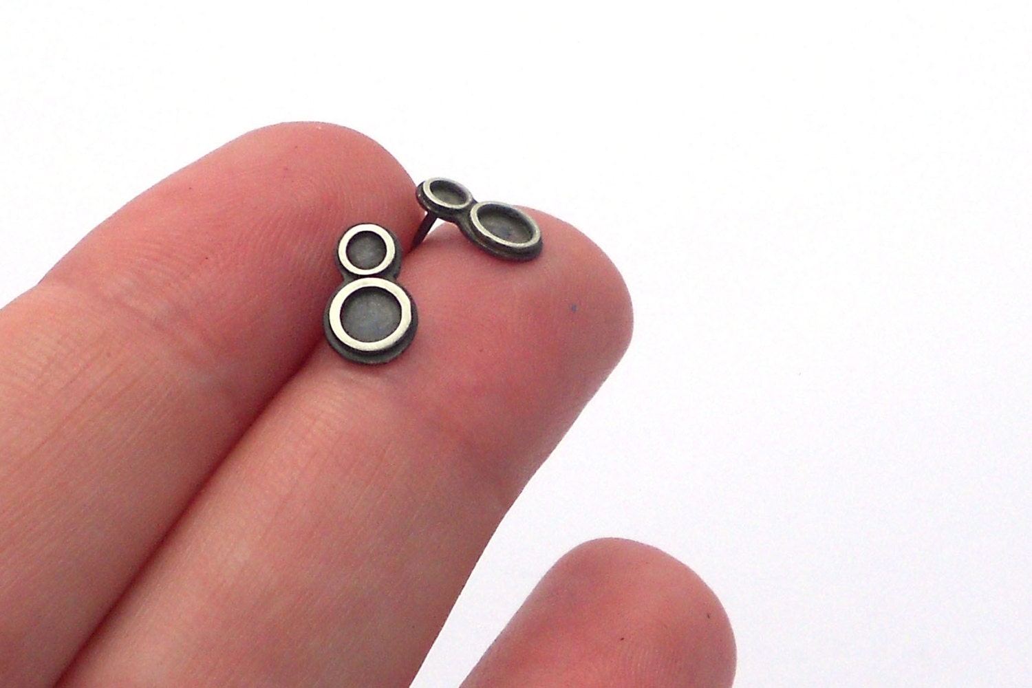 Sterling Silver Stud Earrings Minimal Earrings Eyelet Lace Etsy