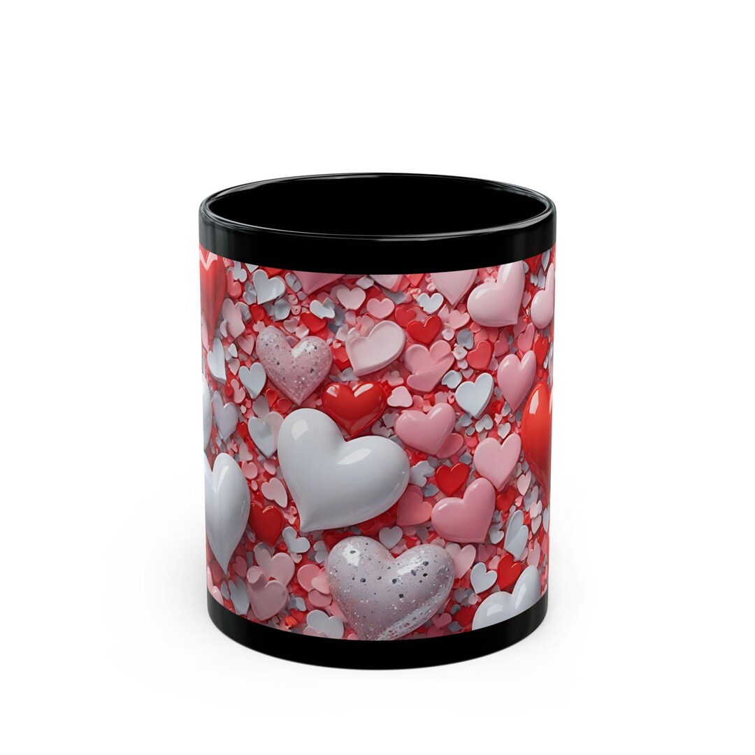 Explosion Mug Shiny Hearts Explosion Mug-bold and Festive Design-bestfriend Mug, Gift ...