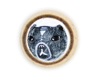 Healing Shard, Beach Pottery Knob - Bear