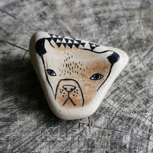 Large Brown Healing Shard, Beach Pottery Bear
