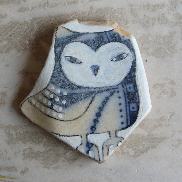 44% off - Enter Coupon Code: "SilenceForYoga1122" - Large Beach Pottery Owl