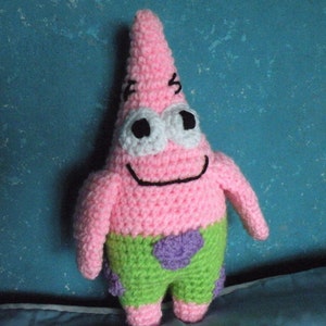 PDF Patrick Star 9.2 inches amigurumi doll crochet pattern image 1