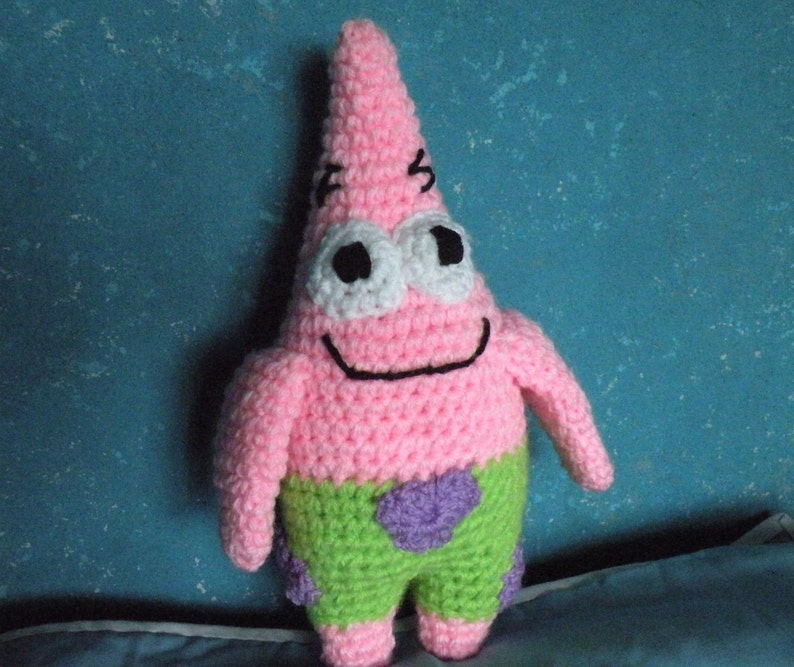 PDF Patrick Star 9.2 inches amigurumi doll crochet pattern image 1