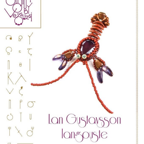 pendant tutorial / pattern Lan Gustavsson langouste– PDF instruction for personal use only