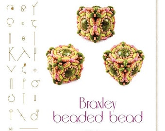 Beading tutorial / pattern Braxley Beaded Bead Pattern with crescent beads – PDF instruction for personal use only