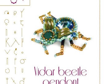 Vidar beetle pendant with Swarovski rivoli – PDF instruction for personal use only