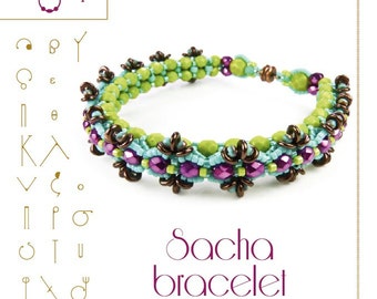 Beading tutorial / pattern Sacha bracelet. Beading instruction in PDF – for personal use only