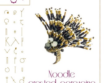 pendant tutorial /pendant Noodle the Porcupine PDF instruction for personal use only