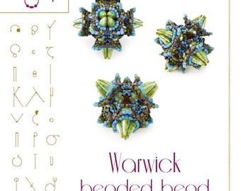 Beading tutorial / pattern Warwick beaded bead Beading instruction in PDF – for personal use only