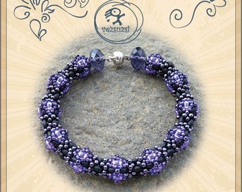 Bracelet tutorial / pattern Twin Karel with twin beads. PDF instruction for personal use only