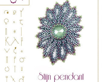 Beading tutorial / pattern Stijn pendant. Beading instruction in PDF – for personal use only