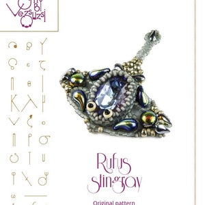 pendant tutorial / pattern Rufus the stingray – PDF instruction for personal use only