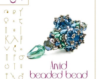 Beading tutorial / pattern Arvid beaded bead Beading instruction in PDF – for personal use only