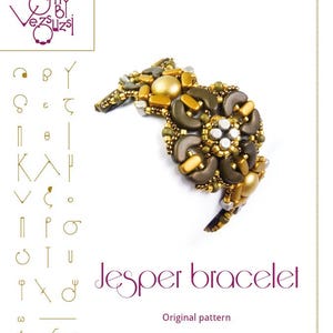 Tutorial / padrão de miçangas Pulseira Jesper com miçangas Arcos. Instruções de beading em PDF – apenas para uso pessoal