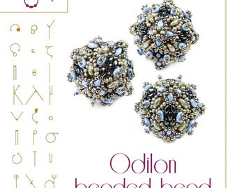 Beading tutorial – Odilon beaded beads – PDF instruction for personal use only