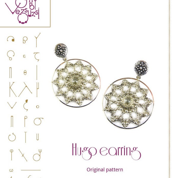 earrings tutorial / pattern  Hugo earrings– PDF instruction for personal use only